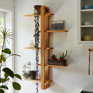 Estante Vertical Rectangular de Madera de Pino Hecho a Mano, Pulido y Pintado, para Colgar Plantas en la Pared, Decoración Interior del Hogar - Product Image 6