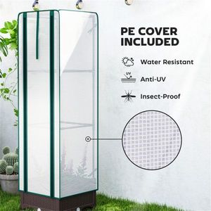 Mini Serra Portatile Moderna con Telaio in Alluminio, Policarbonato e Polietilene per la Crescita delle Piante, Caratteristiche in PVC e Acciaio - Product Image 5
