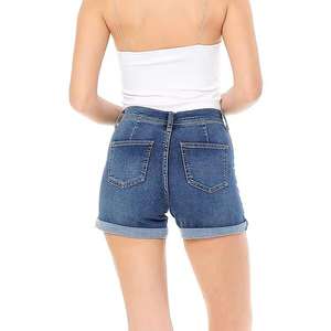 Shorts de Mezclilla de Cintura Alta para Mujer, Casuales, Desgastados, con Bolsillos, Diseño Moderno para Verano - Product Image 5