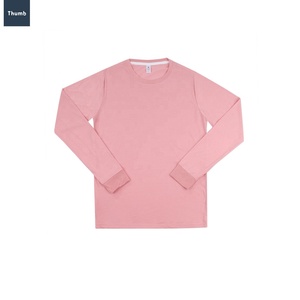 Custom Private Label for Your Brand Long Sleeve Polyester T Shirt Sublimation Blanks Tee Logo Print US Size Cotton Feel - Product Image 1