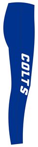 Chargers Blue Yoga <b>Leggings</b> Full Length High Waist Printed Logo Left Leg Spandex Polyester Quick Dry Breathable High Quality - Product Image 4