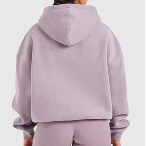 Sudadera con Capucha Extra Grande, Color Sólido, Felpa de Algodón, Manga Larga, Unisex, Informal, para Otoño - Product Image 2
