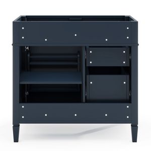 Mobile Bagno Moderno da 36 Pollici Senza Piano, Struttura in Legno Massello con 2 Cassetti a Ribalta e 2 Cassetti Standard - Product Image 5