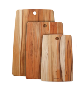 Juego de 3 tablas de cortar de madera resistentes al agua, ecológicas, para exhibir en la encimera de la cocina. - Product Image 5