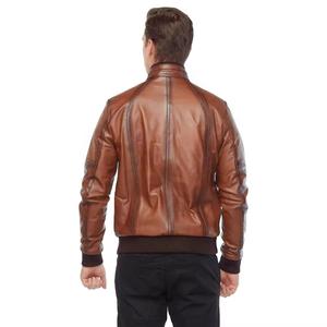 Veste en cuir élégante pour homme, best-seller, hiver, fermeture éclair, couleurs personnalisées disponibles, prix imbattable - Product Image 4