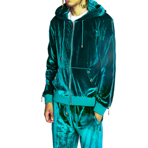 <b>Mens</b> <b>Velvet</b> Velour Winter Tracksuit Premium 2PCS Full Zip <b>Jacket</b> Sweatpants Breathable Solid Acid Wash Casual Fleece Adjustable - Product Image 6