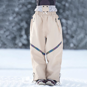 Professional Winter Womens Ski Pants <b>Waterproof</b> And Windproof Snow Trousers With Side Pockets Durable Gear Cold Weather Use - Product Image 2