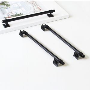 Tirador de Gabinete Moderno de Latón Negro Mate, Base Cuadrada, Resistente, para Muebles de Cocina, Baño y Comedor - Product Image 1