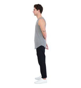 Men's XL Custom Logo Knitted Sport Tank <b>Top</b> Breathable Quick Dry 100% Cotton <b>Mesh</b> Gym O-Neck Sleeveless Street Style 180g High - Product Image 4