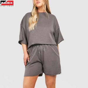 Conjunto Deportivo de Alta Elasticidad para Mujer, Camiseta de Gimnasio y Pantalones Cortos de Ciclismo, 2 Piezas, Corte Ajustado, Ropa Deportiva para Damas 2026 - Product Image 1