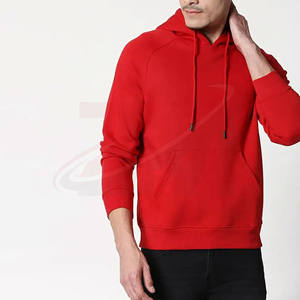 Ropa Urbana con Características Ecológicas, Sudadera con Capucha de Felpa de Algodón Premium para Hombre, Color Rojo, Ropa Casual, Sudadera de Manga Larga - Product Image 2