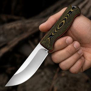 Couteau de chasse à lame fixe de qualité supérieure avec étui en cuir – Couteau de survie en acier inoxydable avec manche en Micarta - Product Image 6