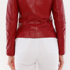 Chaqueta de Cuero para Mujer, Nueva Moda de Invierno, Ropa Exterior Informal, Suave, Cálida, Elegante, de Color Sólido, Resistente al Viento y Transpirable - Product Image 2