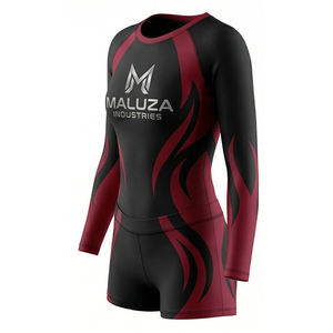 Uniformes Deportivos Personalizados de Poliéster para Equipos de Animadoras, Conjuntos de Top de Manga Larga y Pantalones Cortos de Alto Rendimiento - Product Image 3