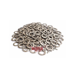 Anillos planos remachados de acero dulce electrochapado de 10 mm, hechos a mano, de alta calidad, estilo medieval, para cadena de armadura, bricolaje, moda, caballero, artesanía en metal. - Product Image 1