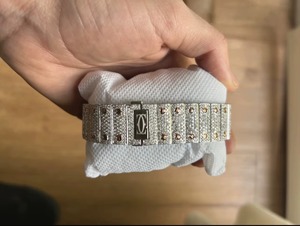 Montre de luxe de haute qualité, antique, sertie de moissanite, cadran carré, quartz analogique, chiffres romains, bracelet, montre-bracelet pour homme, unisexe - Product Image 5