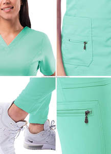 Buena calidad Hospital Scrub Venta caliente médico Scrubs Uniformes Mujeres Scrub Enfermera Uniforme Conjuntos Para Hospital Servicio Oem - Product Image 3