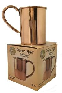 Taza de Cobre Puro de Diseño Moderno Metálico, de la Mejor Calidad, Taza de Cobre Rusa con Asa de Latón, Nuevo Diseño Martillado para Bebidas - Product Image 6