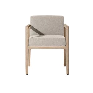 Premium <b>Teak</b> Wood Outdoor Dining <b>Chair</b> with Cushioned Seat and Back Modern Patio Dining <b>Chair</b> for Resort Furniture OEM ODM - Product Image 1
