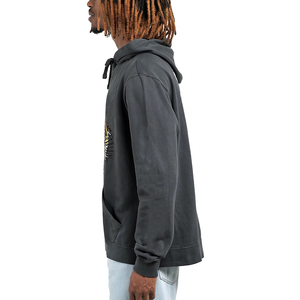 Sudadera con Capucha Negra Unisex con Bolsillo Delantero, Informal, de Felpa Tejida, Transpirable, Corte Holgado, para Invierno, 100% Algodón, 300g - Product Image 2