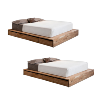 Cama de Madera de Diseño de Lujo, Súper Cómoda, de Alta Calidad, Material Ecológico, Orientada a la Exportación, Personalizada, de Indonesia, Venta al Por Mayor