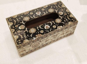 Handmade Enamel <b>Printed</b> MDF Tissue Box Decorative Home <b>Accessory</b> - Product Image 3