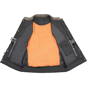Men's Autumn Casual Square Collar Motorbike Biker Vest New 100% Bamboo Fiber Comfortable Customizable Plus Size Breathable - Product Image 5