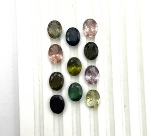 Lote de turmalina natural multicolor con corte ovalado, 7*9 mm, 6 ct, piedra preciosa de turmalina para la fabricación de joyas - Product Image 2