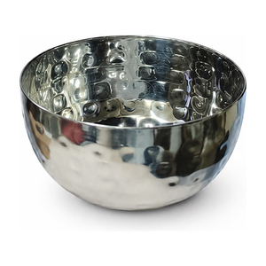 Bol de service artisanal en acier inoxydable, finition miroir, style moderne et minimaliste, pièce maîtresse pour la décoration intérieure de luxe et la restauration fine - Product Image 2