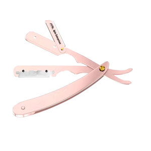 Rasoir à lame fixe finition satinée, fabriqué en acier inoxydable de haute qualité, rasoir droit professionnel pour barbier - Product Image 1