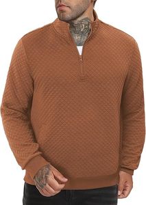 Sweat-shirt matelassé d'hiver 100 % coton pour homme 2026 – Décontracté, élégant, brodé, imprimé numériquement, coupe oversize - Product Image 2