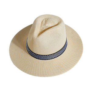 Handmade Natural Grass <b>Floppy</b> Straw Beach <b>Hat</b> Wide Brim UV Protection Unisex Ribbon Rope Summer <b>Hat</b> Private Label OEM ODM - Product Image 3