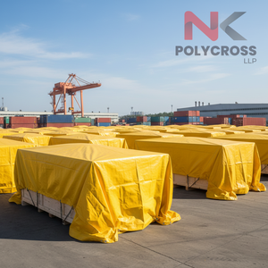 Lona plegable de la marca India Tarpaulin, de polietileno, ligera, impermeable, para acampar, refugio temporal y eventos al aire libre. - Product Image 4