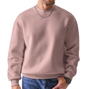 Sweat-shirt en molleton de coton personnalisé pour homme, couleur unie, pull décontracté d'automne, qualité supérieure, logo et couleur personnalisables, 2026 - Product Image 3
