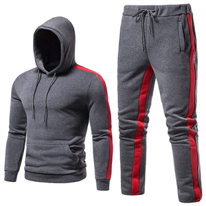 Nueva Llegada, Conjuntos Deportivos con Capucha para Hombre, Invierno, Poliéster y Algodón, Cómodos, Transpirables, Diseño Casual, Estampado Sólido, a la Moda - Product Image 1