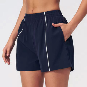 Shorts de yoga d'été pour femmes, respirants, séchage rapide, en tissu Oxford, Spandex/Coton, taille haute, style vintage, pour le cyclisme et la course à pied - Product Image 1