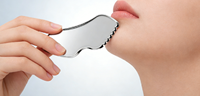 Outil facial Gua Sha en acier inoxydable de haute qualité, léger, personnalisable, facile à tenir, best-seller pour le bien-être quotidien