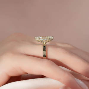 IGI/GIA Lab Grown Cut Diamond Vintage 14K Anillo de boda/compromiso amarillo Unisex Oro blanco fino para fiesta de aniversario-Worthy - Product Image 2