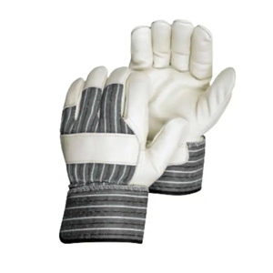 Gants de sécurité robustes en cuir grainé de vachette, réfléchissants, pour travaux de construction, vêtements de travail pour monteurs canadiens, construction industrielle - Product Image 5