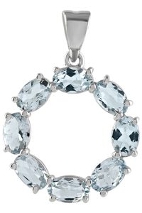 Colgante de Aguamarina en Plata de Ley 92.5 KLSP-50458 - Product Image 4