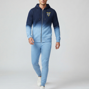 Ensemble de survêtement à capuche pour homme, couleur unie, manches longues, décontracté, respirant, avec cordon de serrage et poches avant, 100 % coton, séchage rapide - Product Image 4