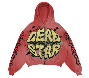 Sweat à capuche zippé personnalisé effet vieilli délavé à l'acide, style streetwear vintage, avec impression personnalisée et fermeture éclair ornée de strass, en tissu épais - Product Image 5