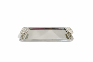 Metal Marble and Wood Contemporary Round Serving Tray-Eco-Friendly <b>Disposable</b> Party <b>Platter</b> - Product Image 2