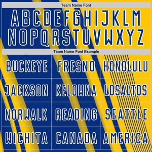 เสื้อฟุตบอลซับลิเมชั่นสีเหลืองรอยัลขาวลายเส้น ระบายอากาศได้ดี แห้งเร็ว ชุดทีมฟุตบอล ชุดฝึกซ้อมกีฬา - Product Image 3