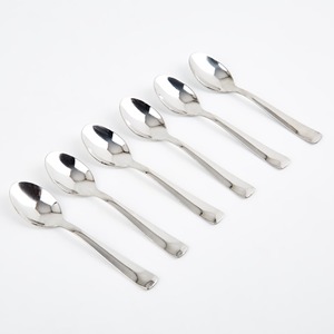 Stainless Steel Teaspoons Set High Mirror Polish Minimalist Design Dishwasher Safe <b>Flatware</b> - Product Image 1