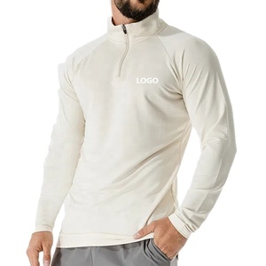 Custom High Quality <b>Hoodies</b> Plain Men's Oversize 1/4 Zip Raglan Sleeve Fitted Pullover Gym <b>Workout</b> <b>Hoodies</b> Sweatshirts - Product Image 1