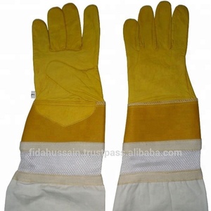 Vente chaude en gros Gants d'apiculteur Gants de sécurité de protection d'abeille en cuir de buffle de qualité supérieure Gants en cuir du Pakistan - Product Image 4