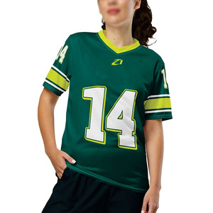 Maillot de football américain en mesh respirant unisexe à col en V, kit d'entraînement personnalisable par sublimation avec nom d'équipe, design uni sur mesure - Product Image 5