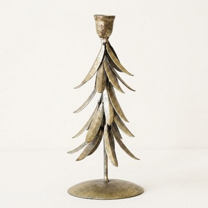 Gold Metal <b>Brass</b> Taper <b>Candlestick</b> Holder Minimalist Beaded Candle Stand For Wedding Centerpieces And Luxury Home Table Decor - Product Image 5