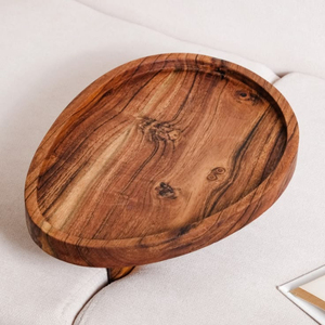 Assiettes de service en bois élégantes pour table de salle à manger, idéales pour servir des amuse-gueules et des collations – Vente en gros - Product Image 5